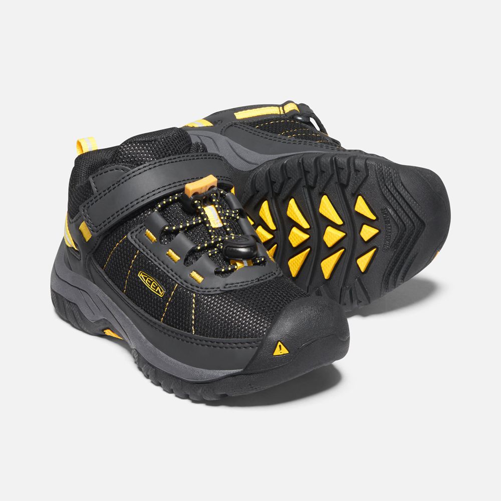 Keen Spor Ayakkabı Çocuk Siyah/Sarı - Targhee Sport Vent Shoes - Türkiye KCLJ86405